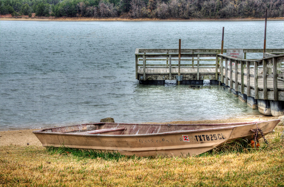 Boat and Pier Print, HDR