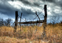 Old Fence Print, HDR