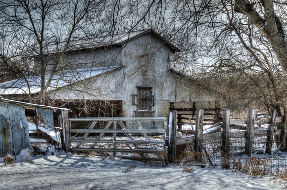 Old Barns in Pot Rack Creek, Texas Prints