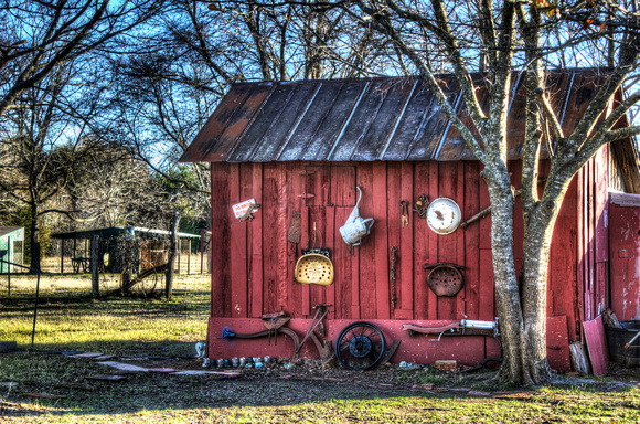 Old Barns in Kingston, Texas Prints