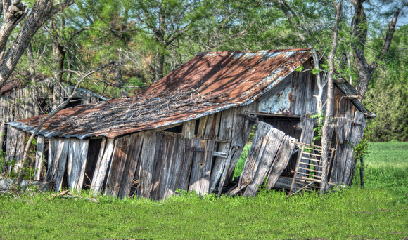 Old Barns in Hickory Creek, Texas