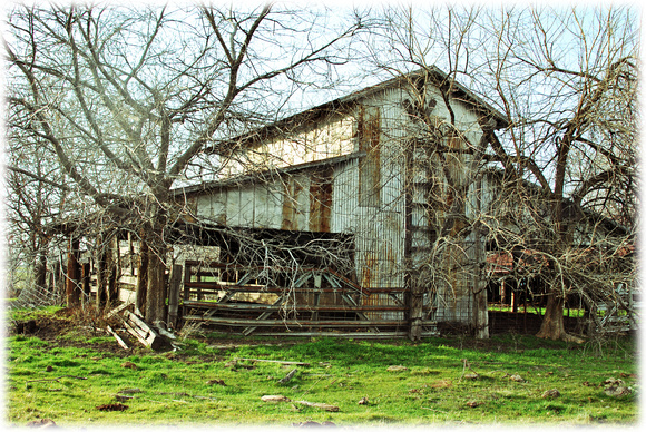Old Barns in Pot Rack Creek, Texas